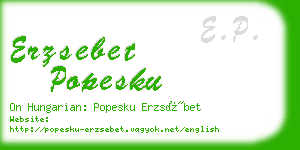 erzsebet popesku business card